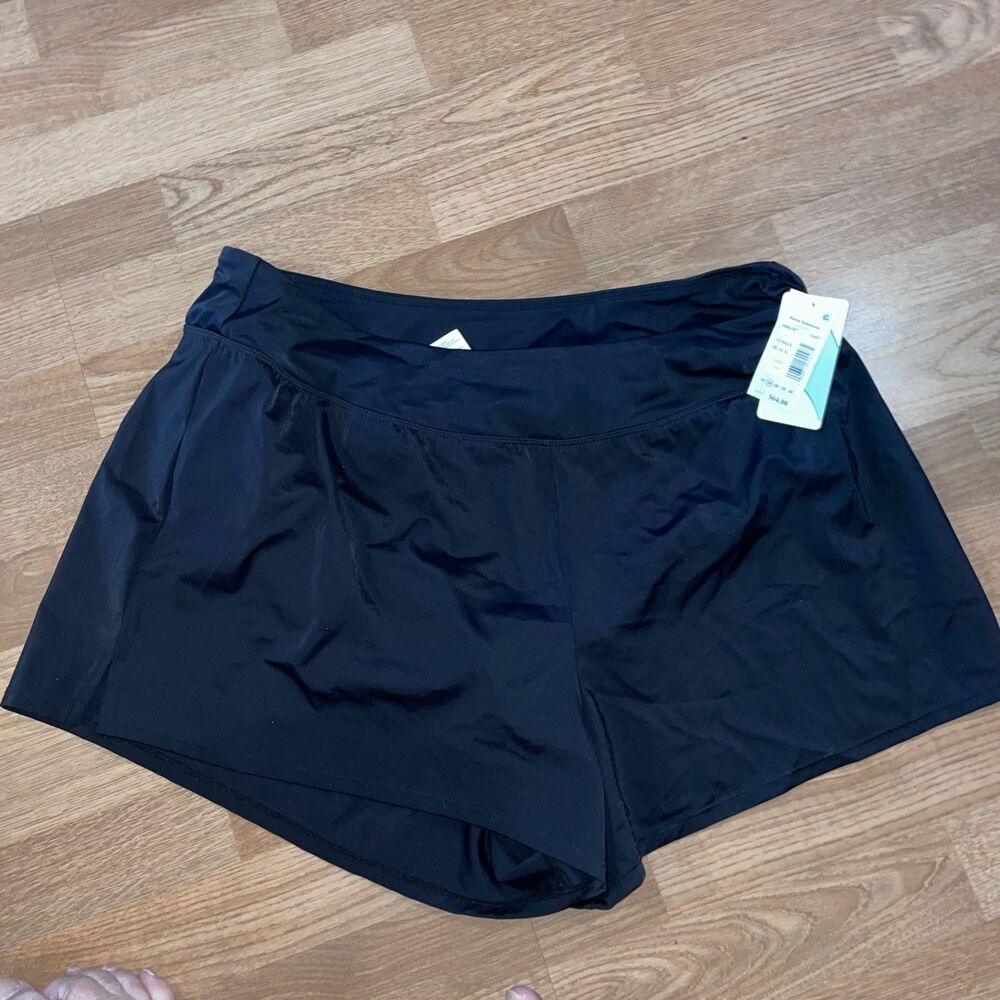 Swim Solutions Plus Size Swim Shorts Size 18W Black $64 NWT - Picture 3 of 4
